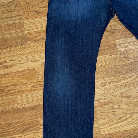 Levi’s 505 Regular Fit Straight Denim Jeans Mens Size 42x30 Dark Wash EUC - Picture 9 of 16